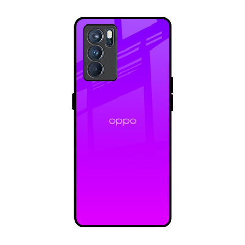 Purple Pink Oppo Reno6 Glass Back Cover Online