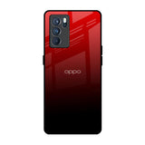 Maroon Faded Oppo Reno6 Glass Back Cover Online