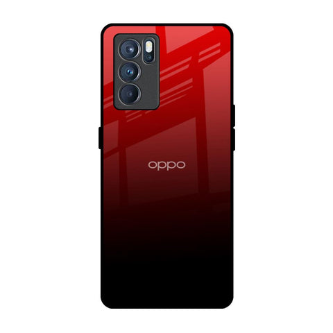Maroon Faded Oppo Reno6 Glass Back Cover Online