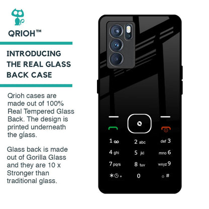Classic Keypad Pattern Glass Case for Oppo Reno6