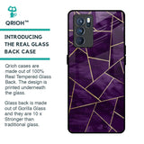 Geometric Purple Glass Case For Oppo Reno6
