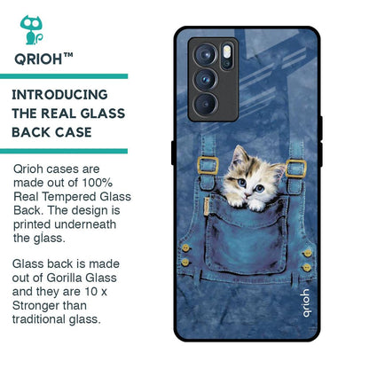 Kitty In Pocket Glass Case For Oppo Reno6