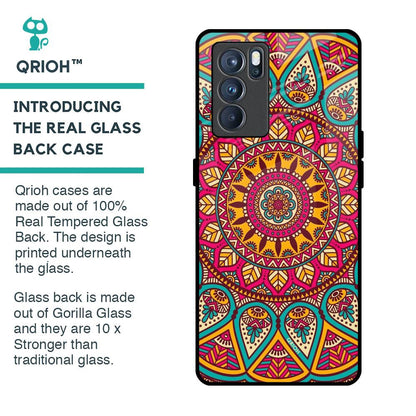 Elegant Mandala Glass Case for Oppo Reno6