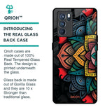 Retro Gorgeous Flower Glass Case for Oppo Reno6
