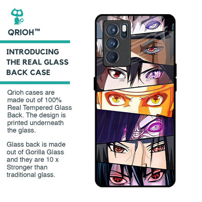 Anime Eyes Glass Case for Oppo Reno6