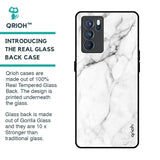 Modern White Marble Glass Case for Oppo Reno6