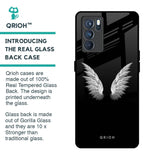White Angel Wings Glass Case for Oppo Reno6