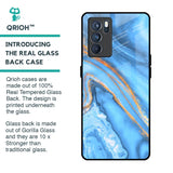 Vibrant Blue Marble Glass Case for Oppo Reno6