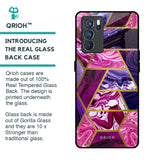 Electroplated Geometric Marble Glass Case for Oppo Reno6