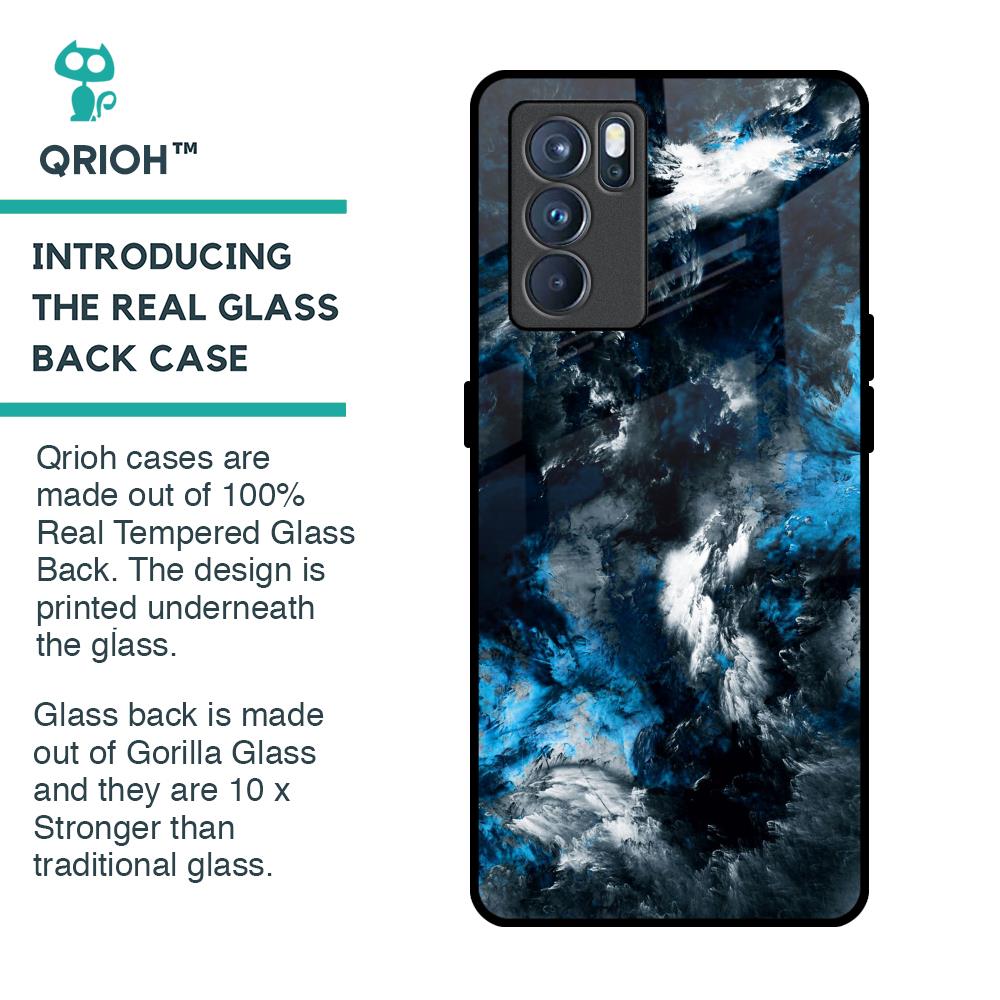 Cloudy Dust Glass Case for Oppo Reno6