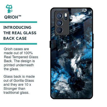 Cloudy Dust Glass Case for Oppo Reno6