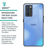 Vibrant Blue Texture Glass Case for Oppo Reno6