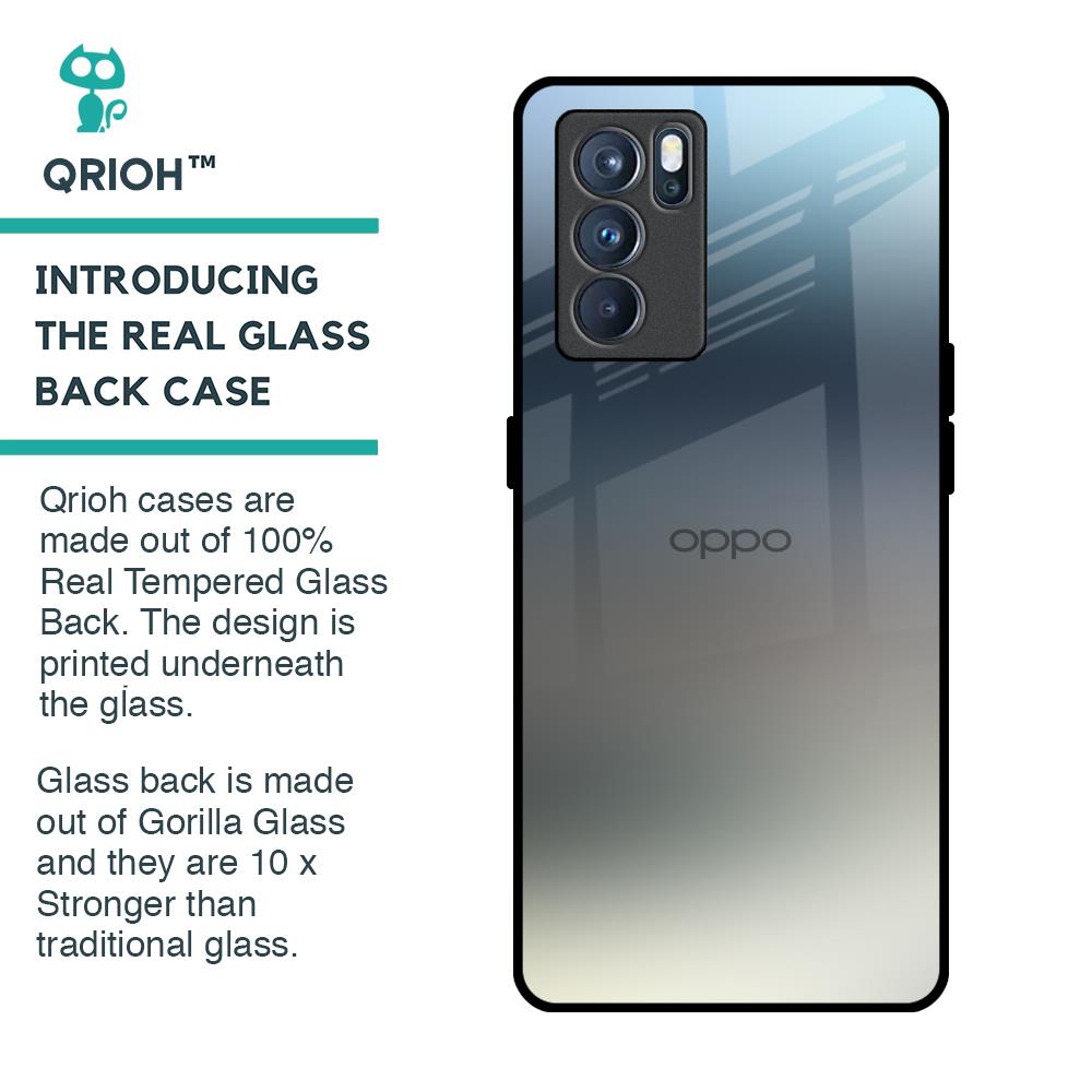 Tricolor Ombre Glass Case for Oppo Reno6