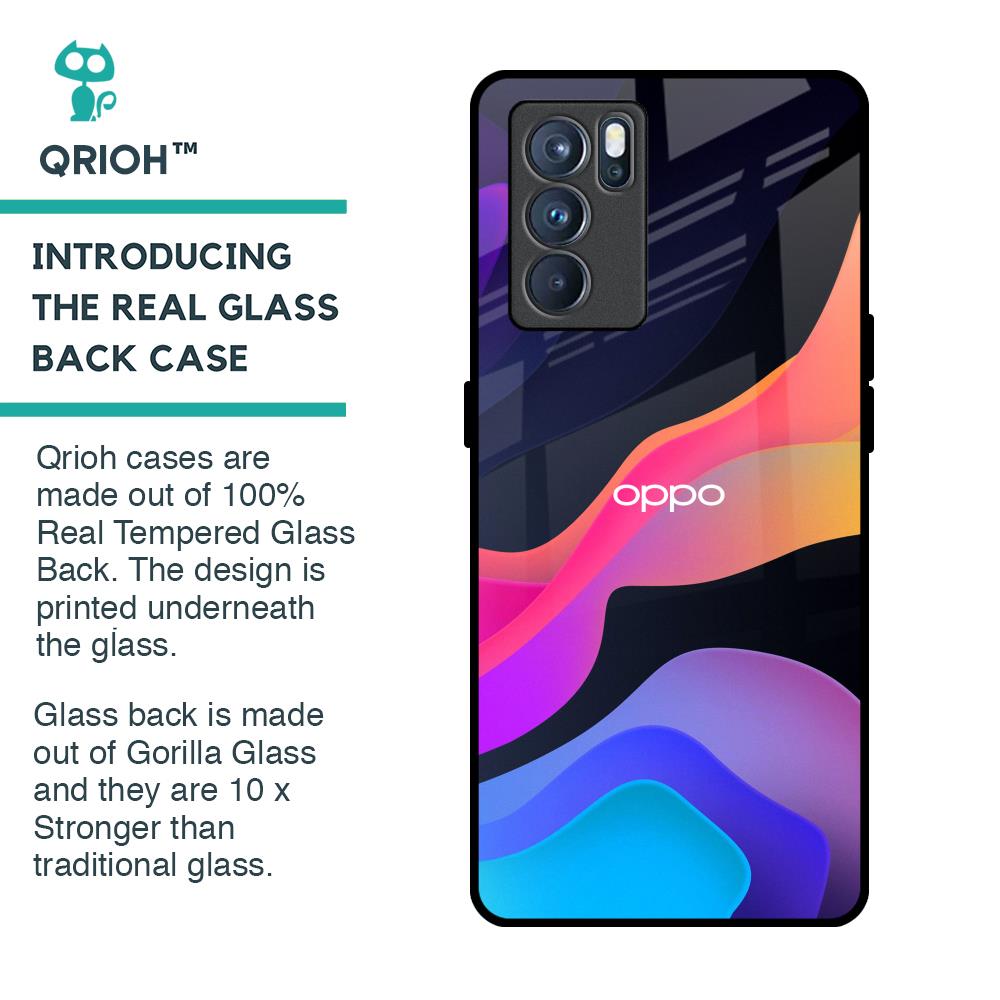 Colorful Fluid Glass Case for Oppo Reno6