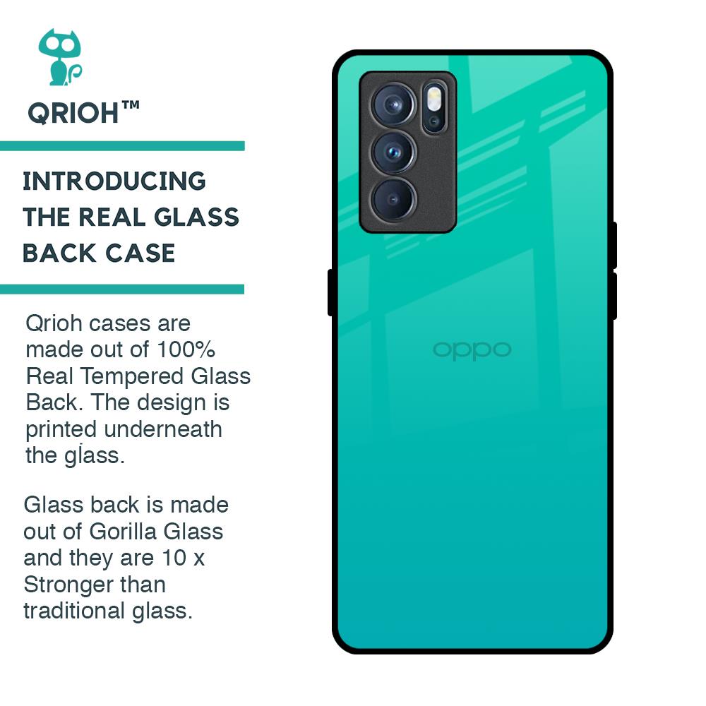 Cuba Blue Glass Case For Oppo Reno6