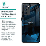 Polygonal Blue Box Glass Case For Oppo Reno6
