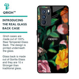 Flowers & Butterfly Glass Case for Oppo Reno6