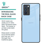 Pastel Sky Blue Glass Case for Oppo Reno6