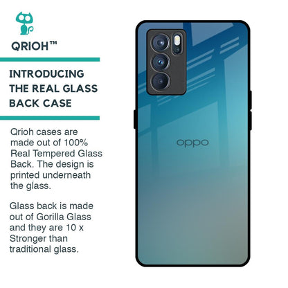Sea Theme Gradient Glass Case for Oppo Reno6