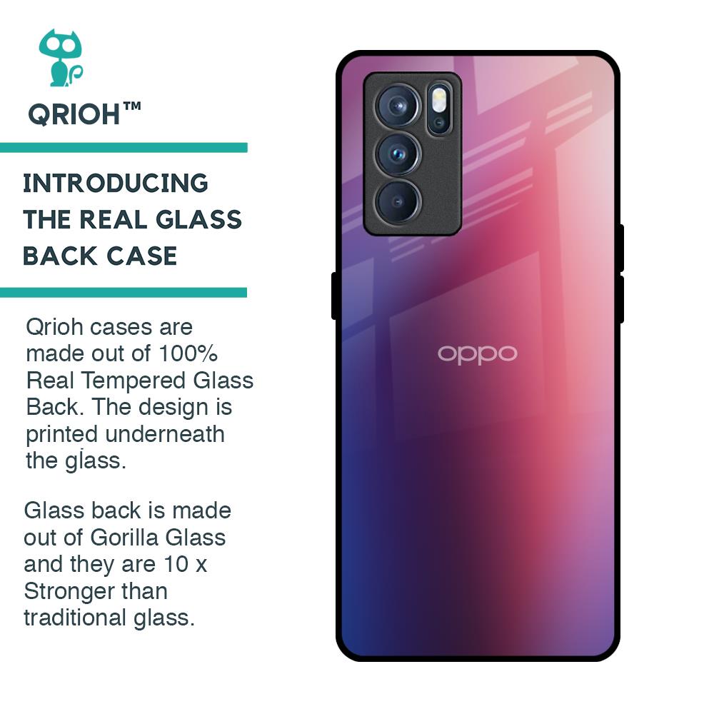 Multi Shaded Gradient Glass Case for Oppo Reno6