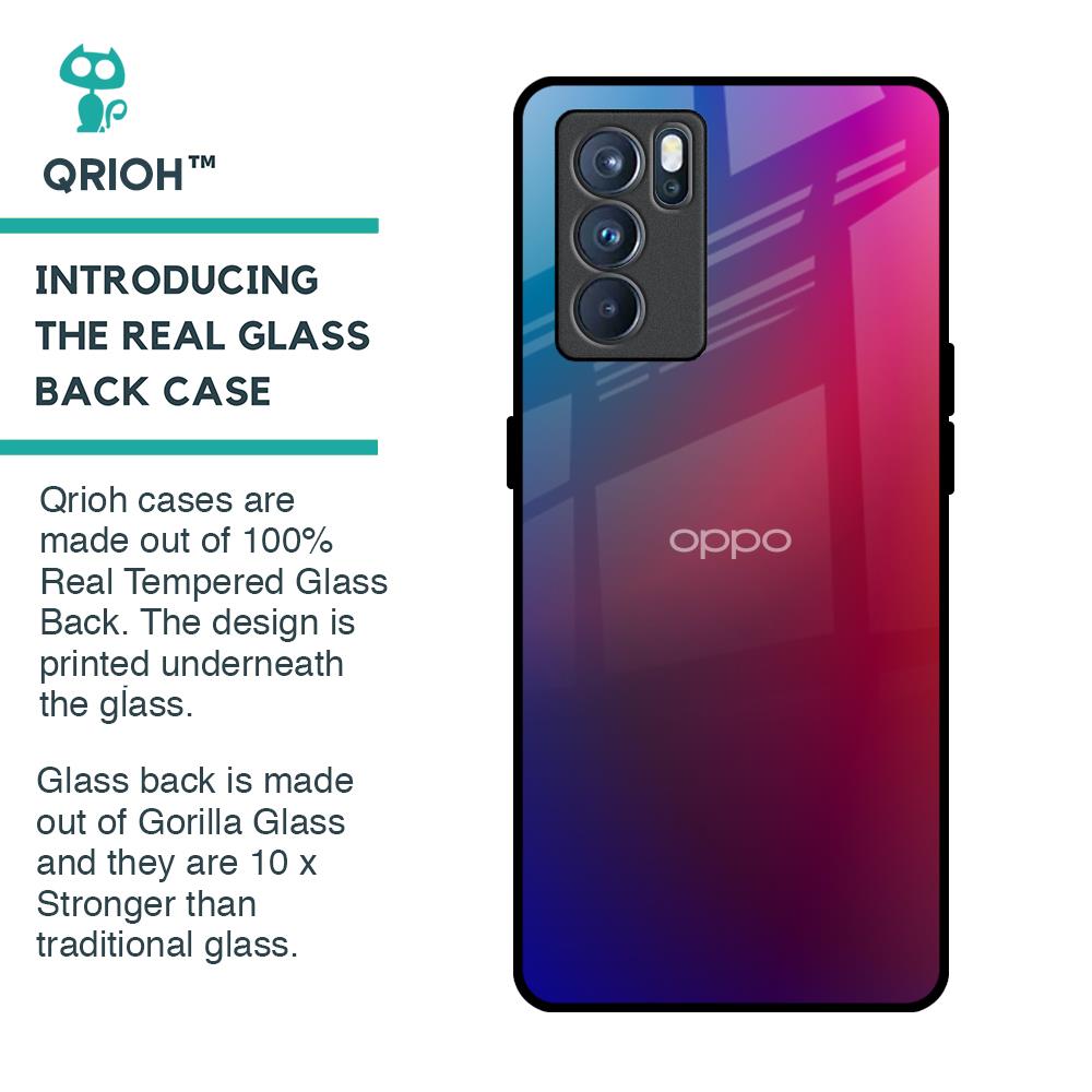 Magical Color Shade Glass Case for Oppo Reno6