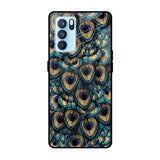 Peacock Feathers Oppo Reno6 Glass Cases & Covers Online