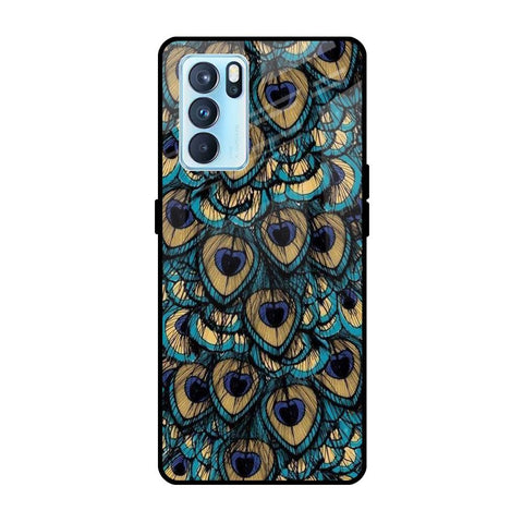 Peacock Feathers Oppo Reno6 Glass Cases & Covers Online