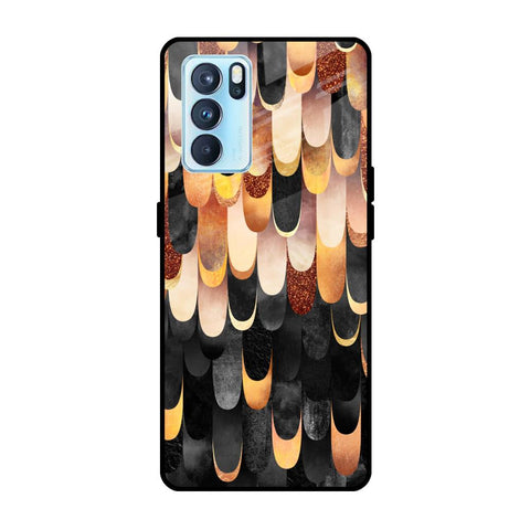 Bronze Abstract Oppo Reno6 Glass Cases & Covers Online