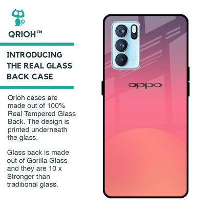 Sunset Orange Glass Case for Oppo Reno6