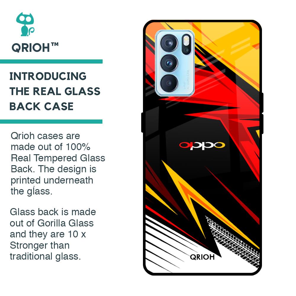 Race Jersey Pattern Glass Case For Oppo Reno6