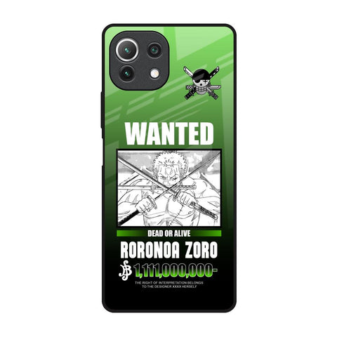 Zoro Wanted Mi 11 Lite Glass Back Cover Online