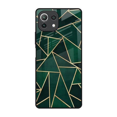 Abstract Green Mi 11 Lite Glass Back Cover Online