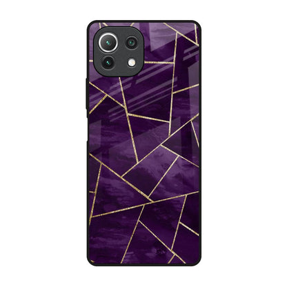 Geometric Purple Mi 11 Lite Glass Back Cover Online