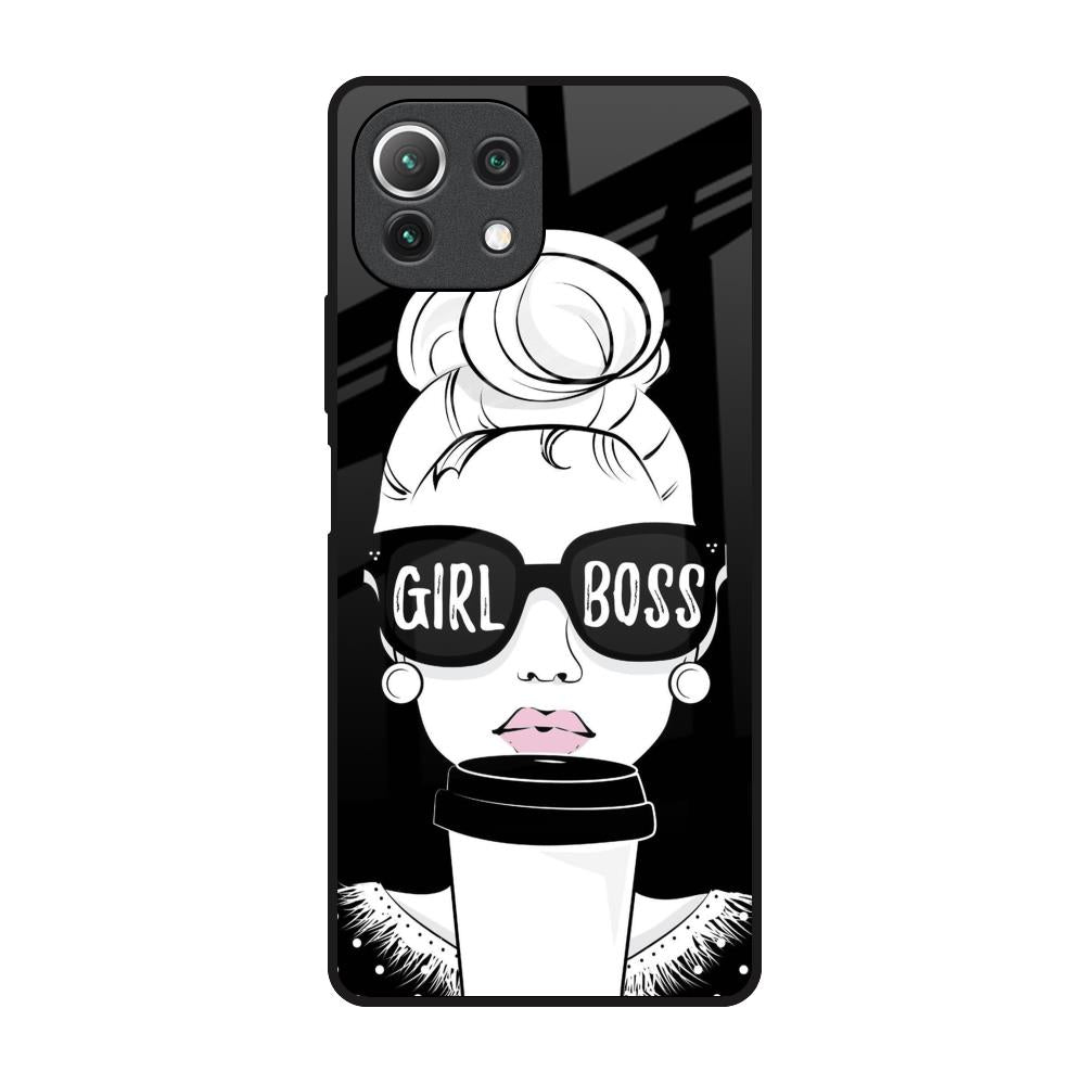 Girl Boss Mi 11 Lite Glass Back Cover Online
