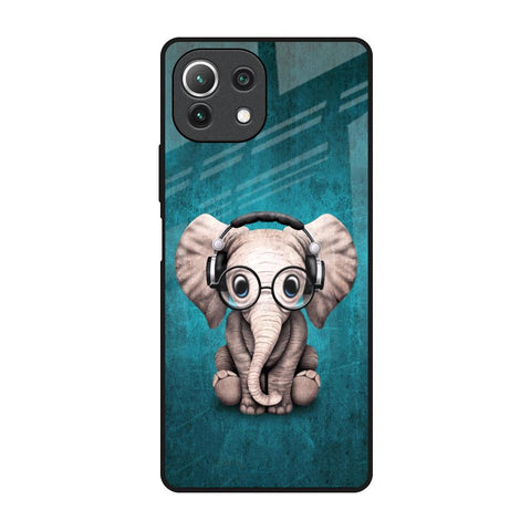 Adorable Baby Elephant Mi 11 Lite Glass Back Cover Online
