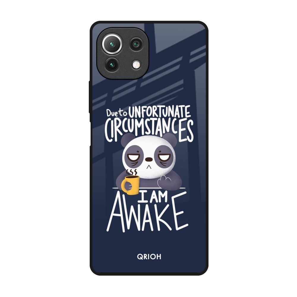 Struggling Panda Mi 11 Lite Glass Back Cover Online