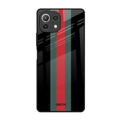 Vertical Stripes Mi 11 Lite Glass Back Cover Online