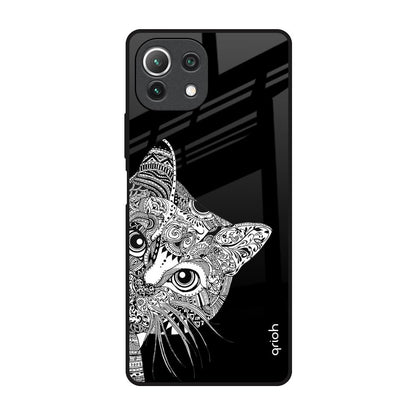 Kitten Mandala Mi 11 Lite Glass Back Cover Online