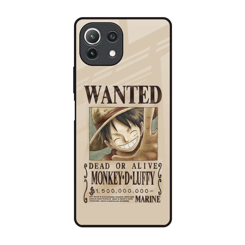 Luffy Wanted Mi 11 Lite Glass Back Cover Online