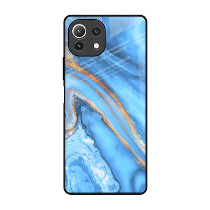 Vibrant Blue Marble Mi 11 Lite Glass Back Cover Online