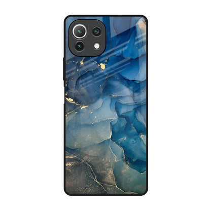 Blue Cool Marble Mi 11 Lite Glass Back Cover Online