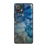 Blue Cool Marble Mi 11 Lite Glass Back Cover Online