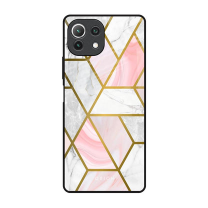 Geometrical Marble Mi 11 Lite Glass Back Cover Online