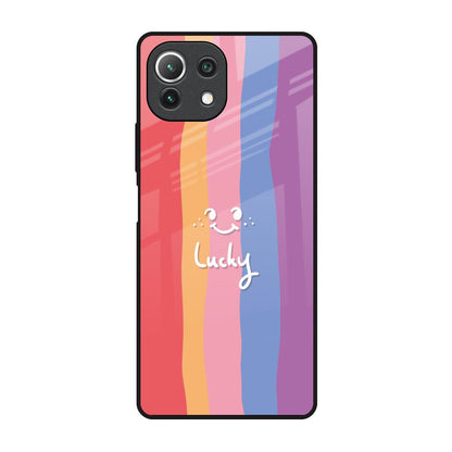 Lucky Abstract Mi 11 Lite Glass Back Cover Online