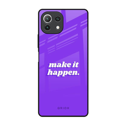 Make it Happen Mi 11 Lite Glass Back Cover Online