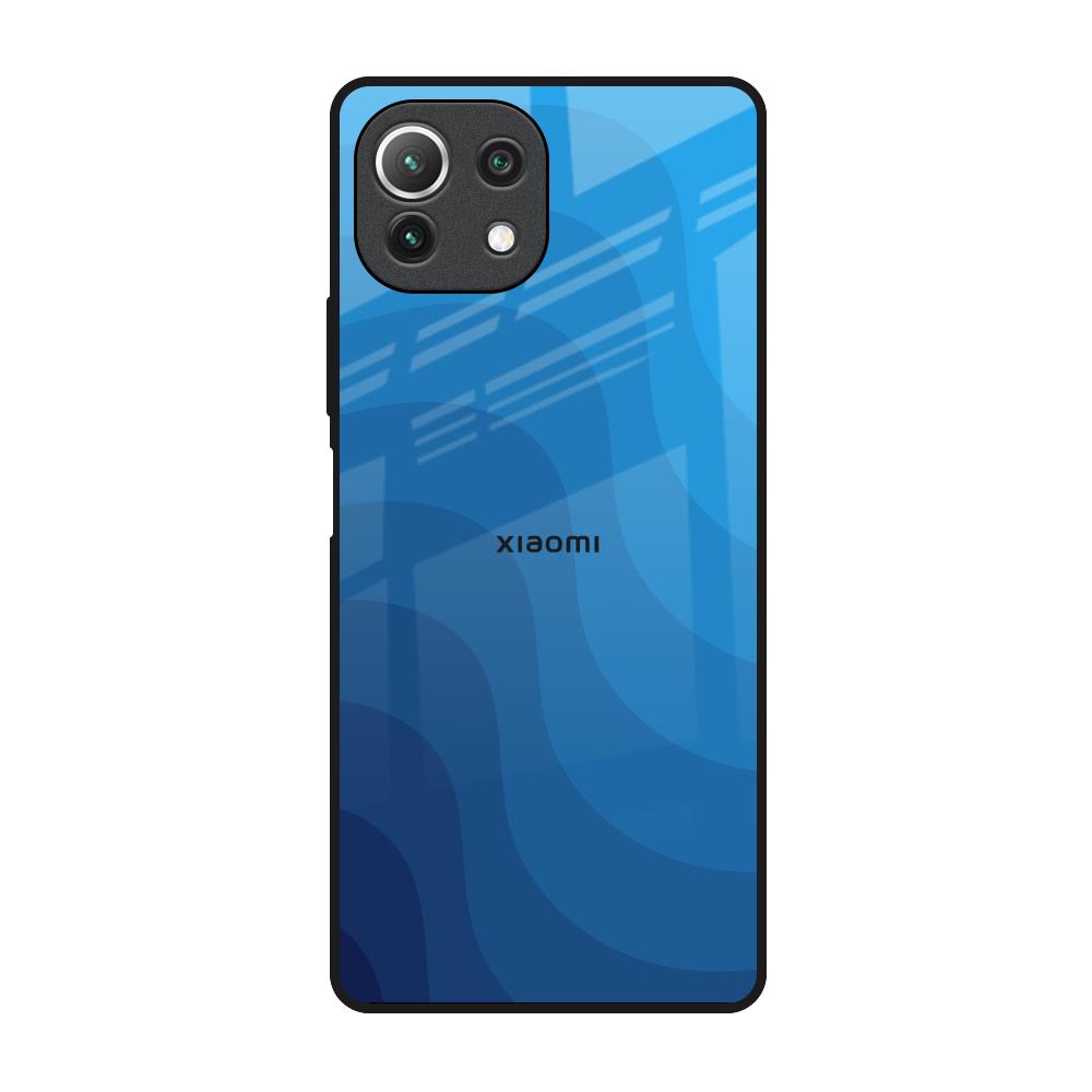 Blue Wave Abstract Mi 11 Lite Glass Back Cover Online