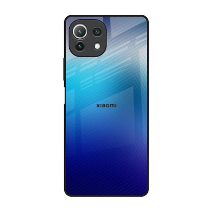 Blue Rhombus Pattern Mi 11 Lite Glass Back Cover Online