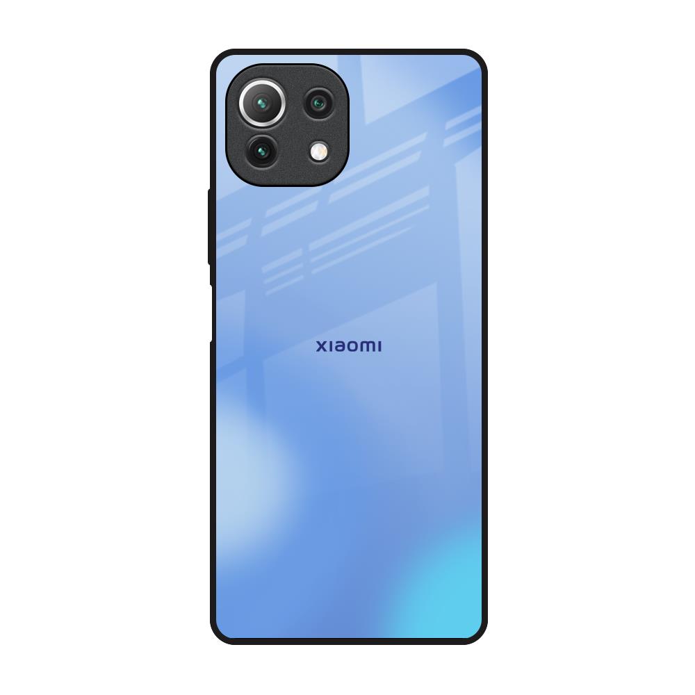 Vibrant Blue Texture Mi 11 Lite Glass Back Cover Online