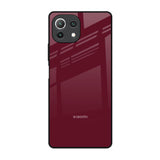 Classic Burgundy Mi 11 Lite Glass Back Cover Online