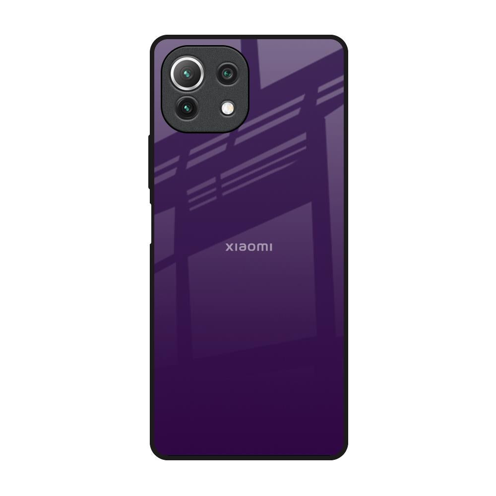 Dark Purple Mi 11 Lite Glass Back Cover Online